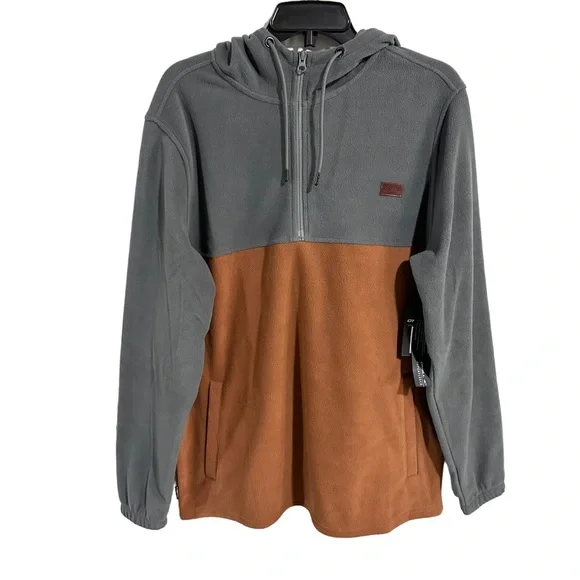 O'Neill Vantage Superfleece 1/4 Zip Pullover in Rust/Grey Men’s Size M New - Picture 2 of 7